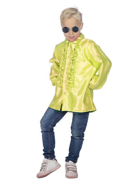 Chemisier Disco 70S Jaune Garçon