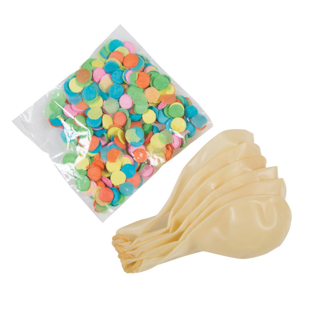 Ballons confettis colorés 30.5cm 6pcs