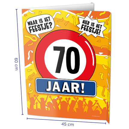 Enseigne de fenêtre 70 ans 60cm