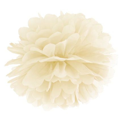 Pompon Crème Vanille 35cm