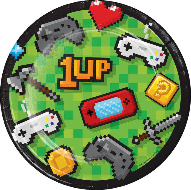 Assiettes de jeu en papier 18cm 8pcs