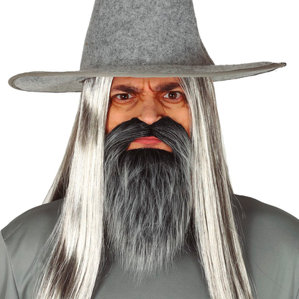 Barbe et moustache noires