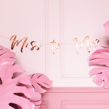 Guirlande de mariage Miss to Mrs, Rose Gold 76cm