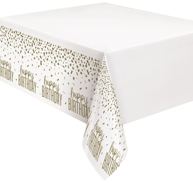 Nappe d'anniversaire Gold Confetti 2.13m