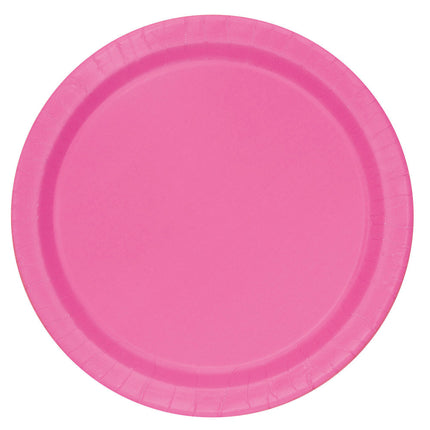 Assiettes Fuchsia Rondes 23cm 16pcs