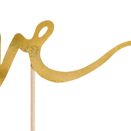 Décor de gâteau Love Gold 17cm