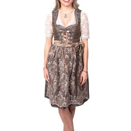 Robe Dirndl verte Oktoberfest Dames Jaquard