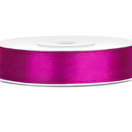 Ruban de satin Fuchsia 12mm 25m