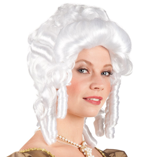 Perruque grise femme baroque