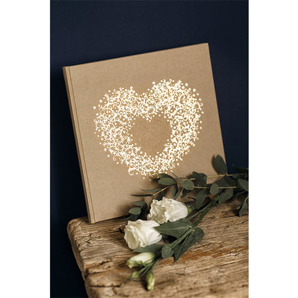 Livre d'or Coeur Marron 20.5cm