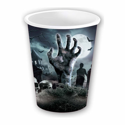 Tasses d'Halloween Cimetière 240ml 6pcs