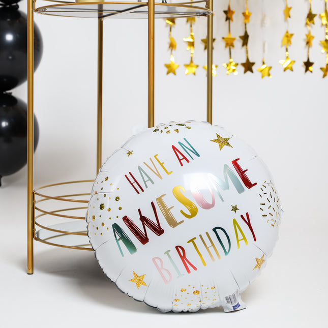 Ballon à l'hélium Have An Awesome Birthday Vide 45cm