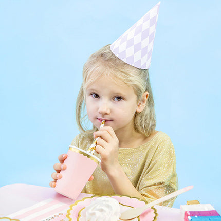 Chapeaux de fête colorés 10cm 6pcs