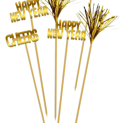 Marqueurs en verre Happy New Year 12 pièces