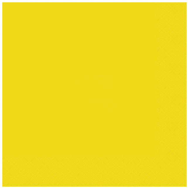 Serviettes jaunes 33cm 20pcs