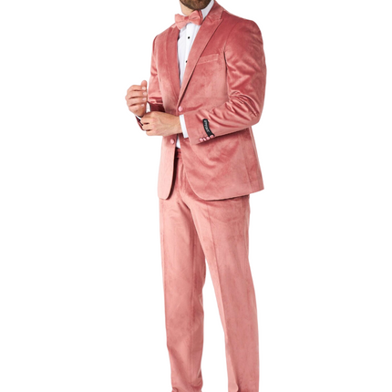 Velours rose clair Tuxedo Hommes <tc>OppoSuits</tc>