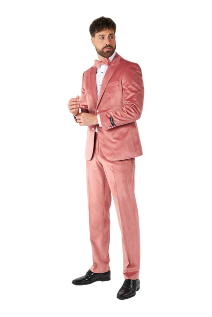 Velours rose clair Tuxedo Hommes <tc>OppoSuits</tc>