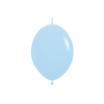 Ballons Pastel Bleu Mat 15cm 50pcs