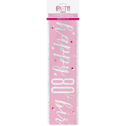 Bannière 80 Years Pink 2.74m