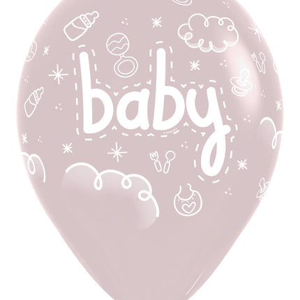 Ballons Baby Pastel Dusk Rose 30cm 25pcs