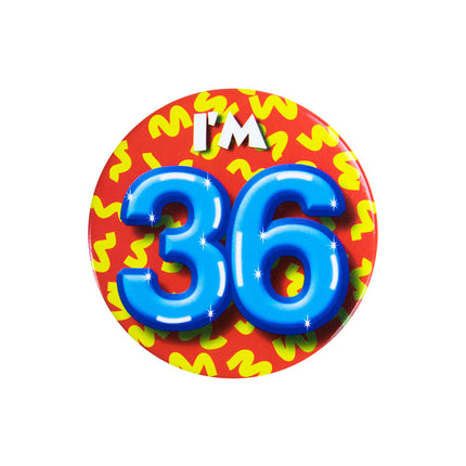 Je suis 36 Bouton 36 ans 5.5cm