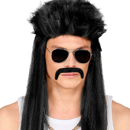 Fausse moustache noire Macho