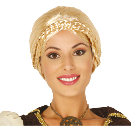 Perruque blonde nouée