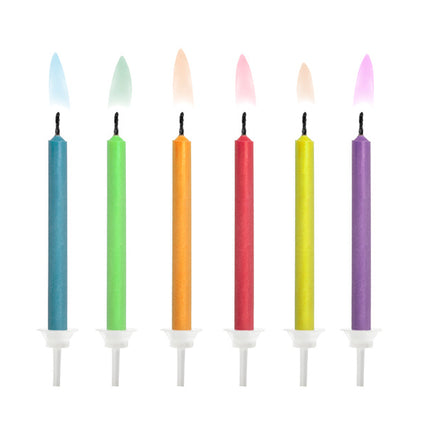 Bougies multicolores 6pcs