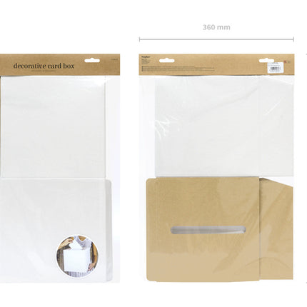 Boîte à enveloppes de mariage blanche 24cm