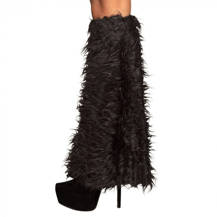 Jambières noires en peluche