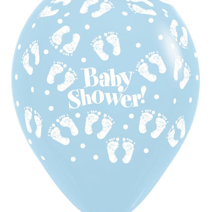 Ballons Baby Shower Footprints Pastel Matte Mix 30cm 25pcs