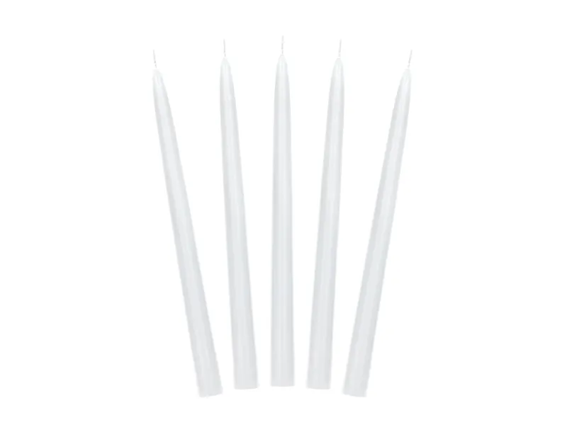 Bougies blanches 24cm 10pcs