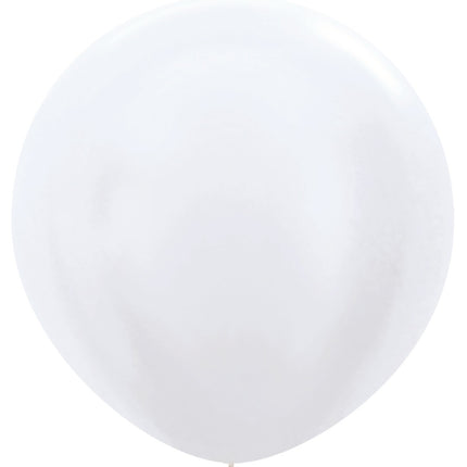 Ballons de baudruche blanc perle 91cm 10pcs