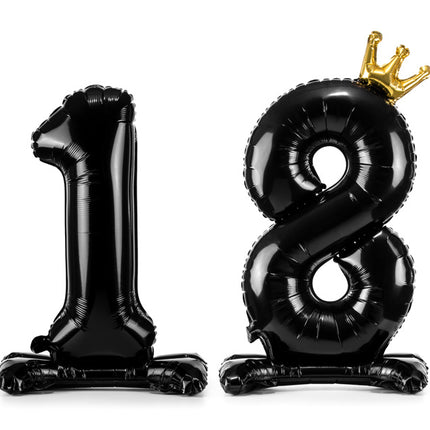 Ballon de baudruche Figure 18 Noir Standard Vide 84cm