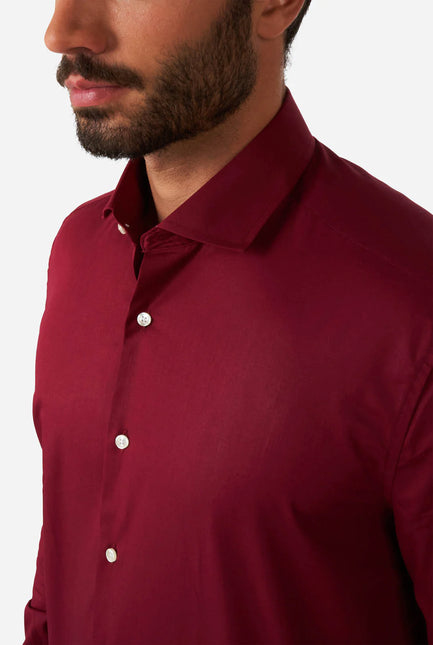 Chemise rouge bordeaux Hommes <tc>OppoSuits</tc>