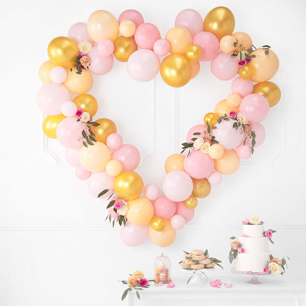 Arche de ballons Coeur 14 pièces