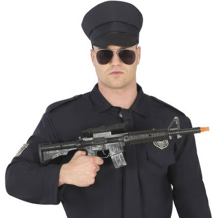 Faux pistolet avec viseur 58cm