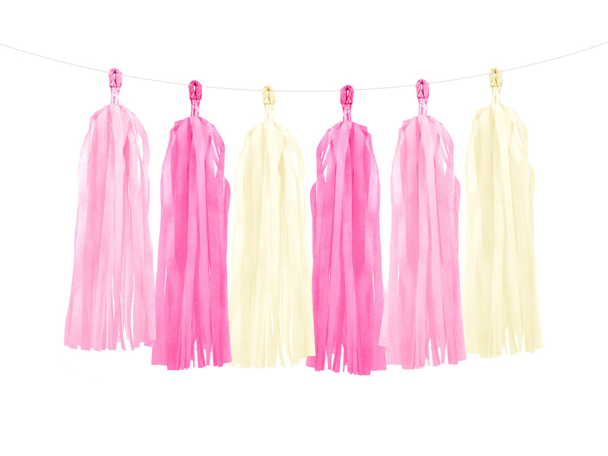 Guirlande de pompons rose 2m