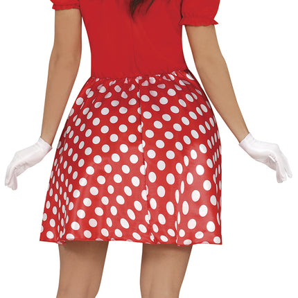 Costume de Minnie Mouse Rouge Blanc Dames