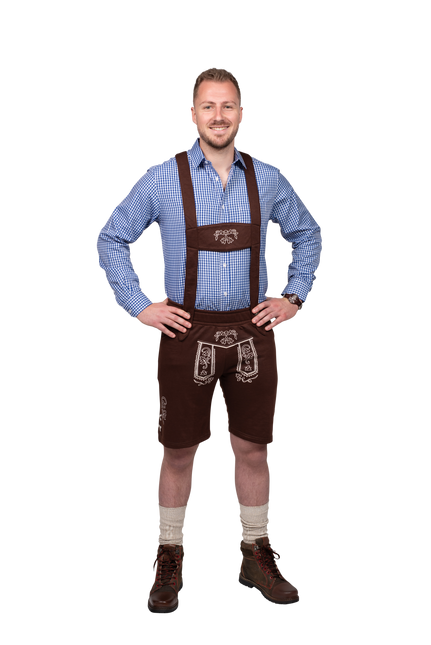 Pantalon en cuir brun foncé pour hommes