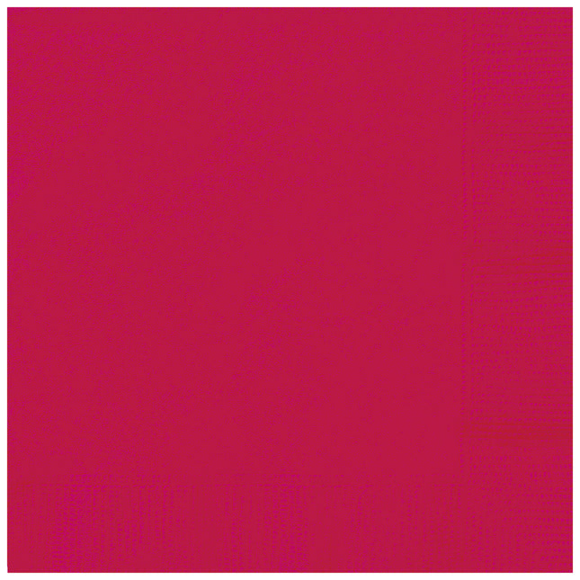 Serviettes de table rouges 2 couches 33cm 20pcs