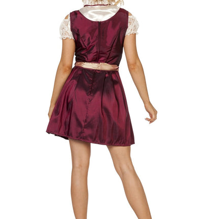 Bordeaux Red Dirndl Dress Oktoberfest Ladies