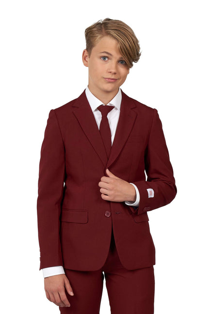 Costume rouge bordeaux Garçon Ado <tc>OppoSuits</tc>
