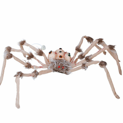 Halloween fausse araignée avec lumière 80cm