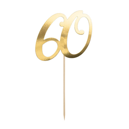 Décor de gâteau 60 Years Gold 21cm