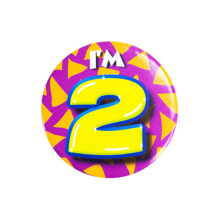Je suis 2 Bouton 2 Ans 5.5cm