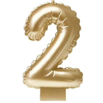 Ballon en feuille de bougie Or 2 10cm