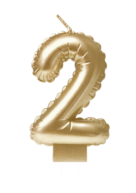 Ballon en feuille de bougie Or 2 10cm