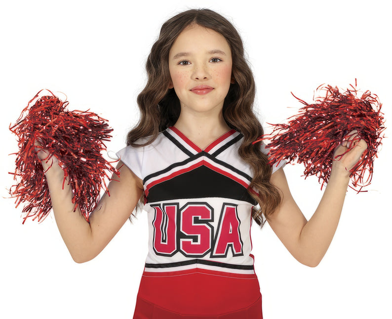 Pompons rouges 2pcs