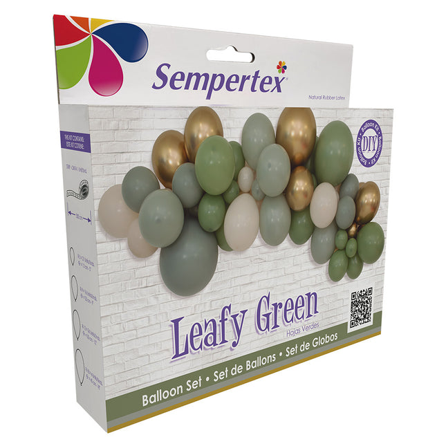 Kit de ballons de baudruche DIY Vert feuillage